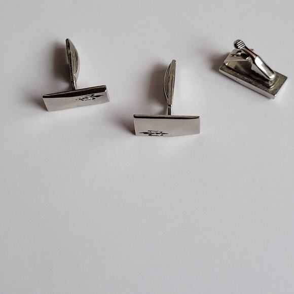 Vintage Pioneer Cufflinks and tie clip set. - Picture 5 of 16